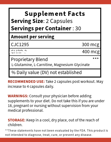 GH-Release CJC-1295 and Ipamorelin (GHRPTWO) Peptide Capsules Lean Growth Supplement