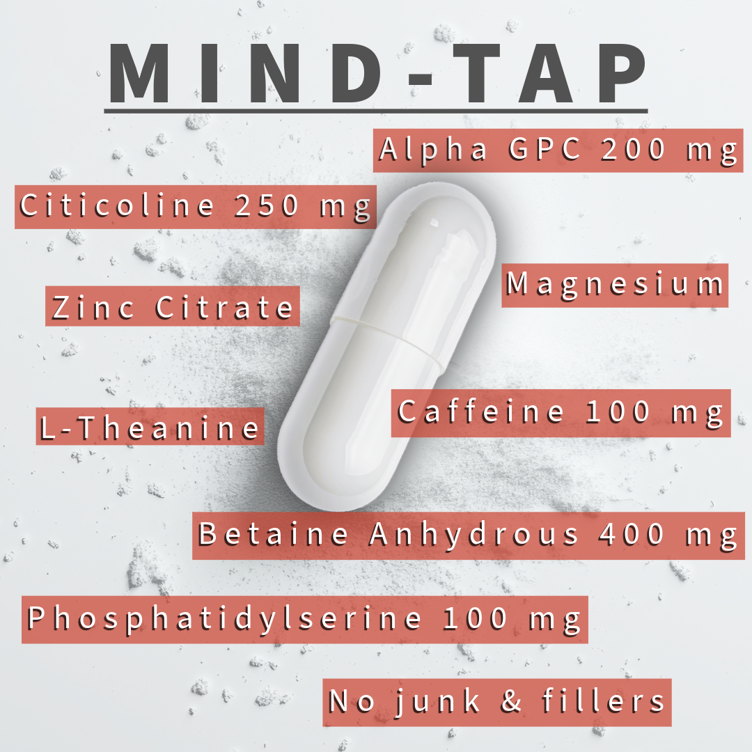 Mind-Tap Deep Focus, Memory, Cognition Boosting Capsule