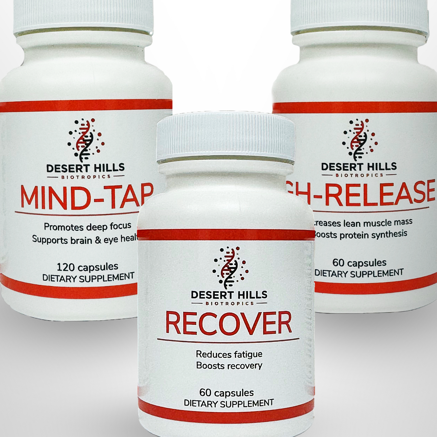 MIX AND MATCH ULTIMATE TRIO: Recover Capsules, Mind-Tap and GH-Release Capsules bundle