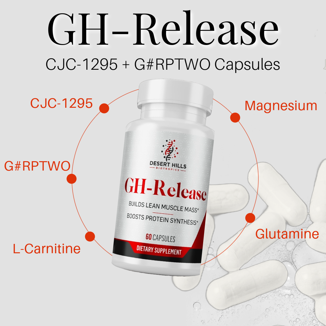 GH-Release CJC-1295 and Ipamorelin (GHRPTWO) Peptide Capsules Lean Growth Supplement