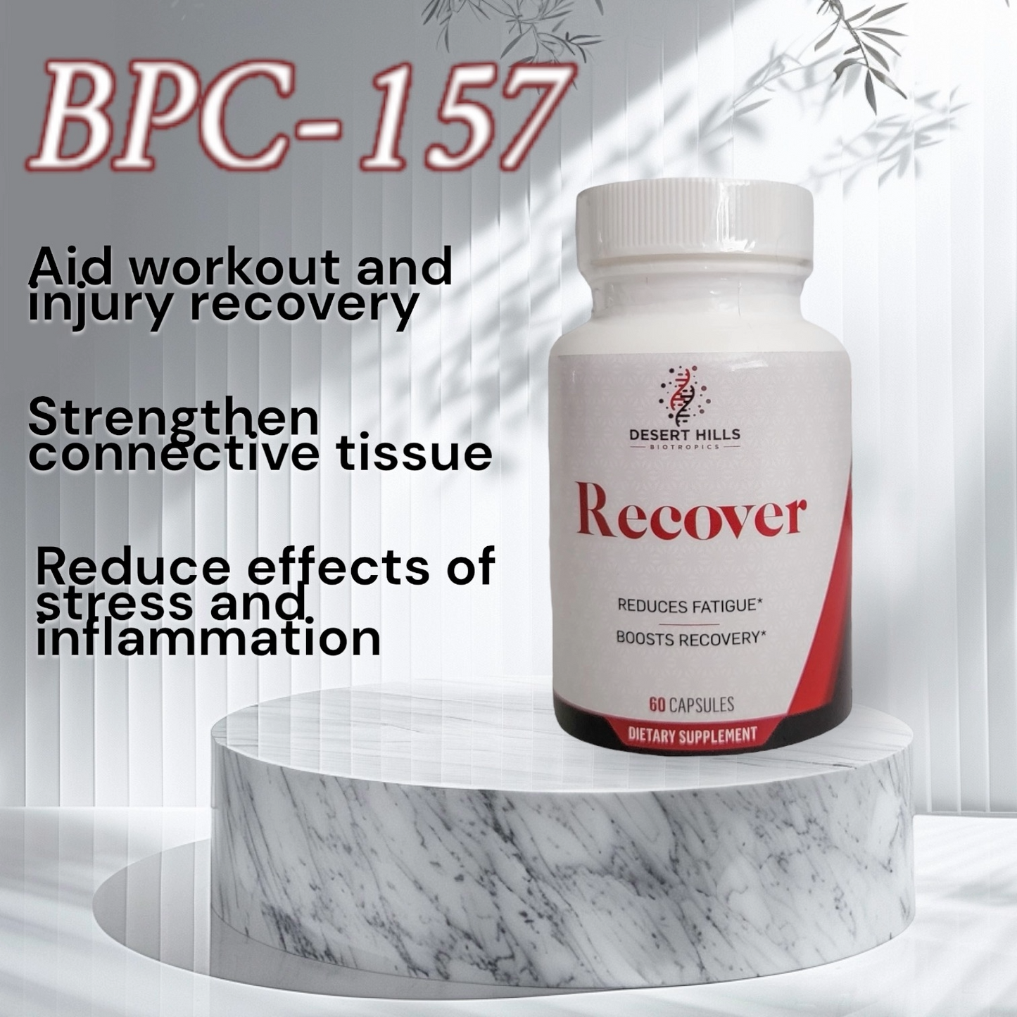 Recover BPC-157 Capsules Peptide Recovery Supplement