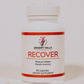 Desert Hills Recover BPC-157 peptide capsules supplement bottle with capsules scattered around the bottle on a light background