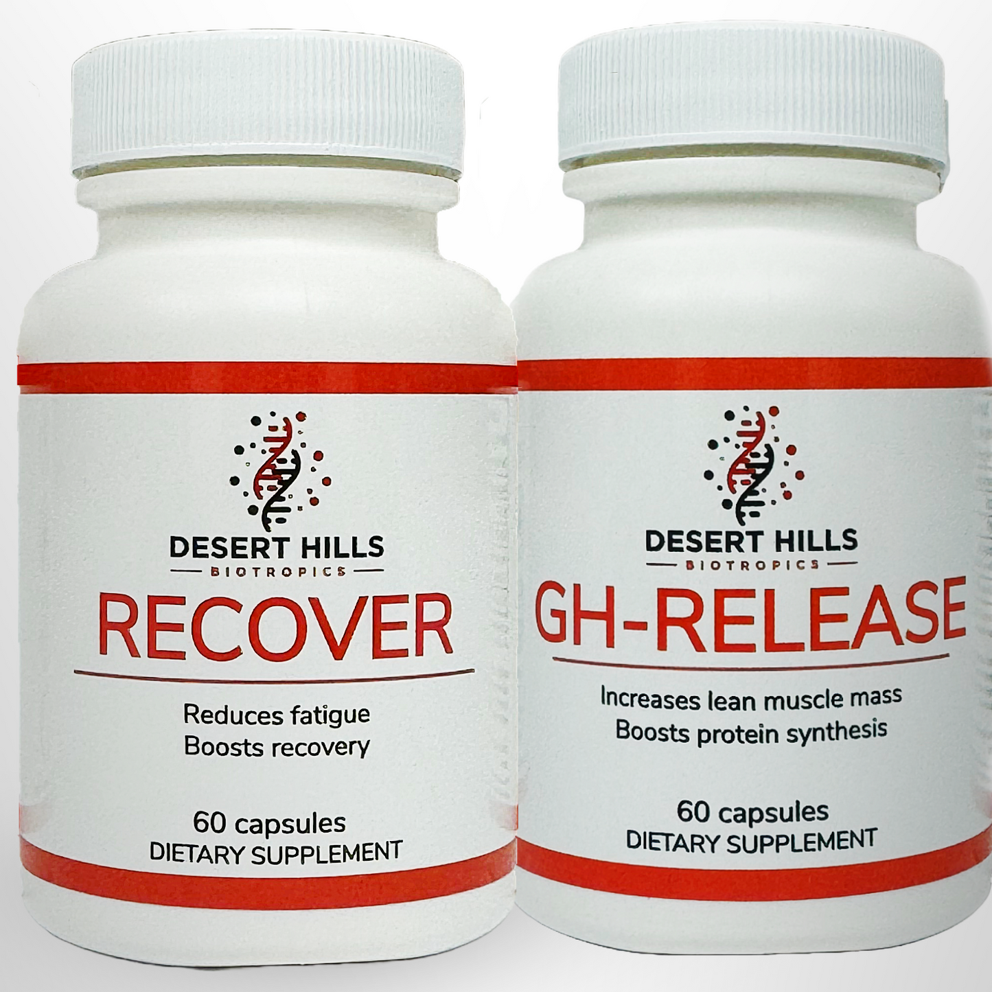 MIX AND MATCH: Recover BPC-157 Capsules Peptide and GH-Release CJC-1295 and GHRP2 (Ipamorelin) Peptide Capsules bundle